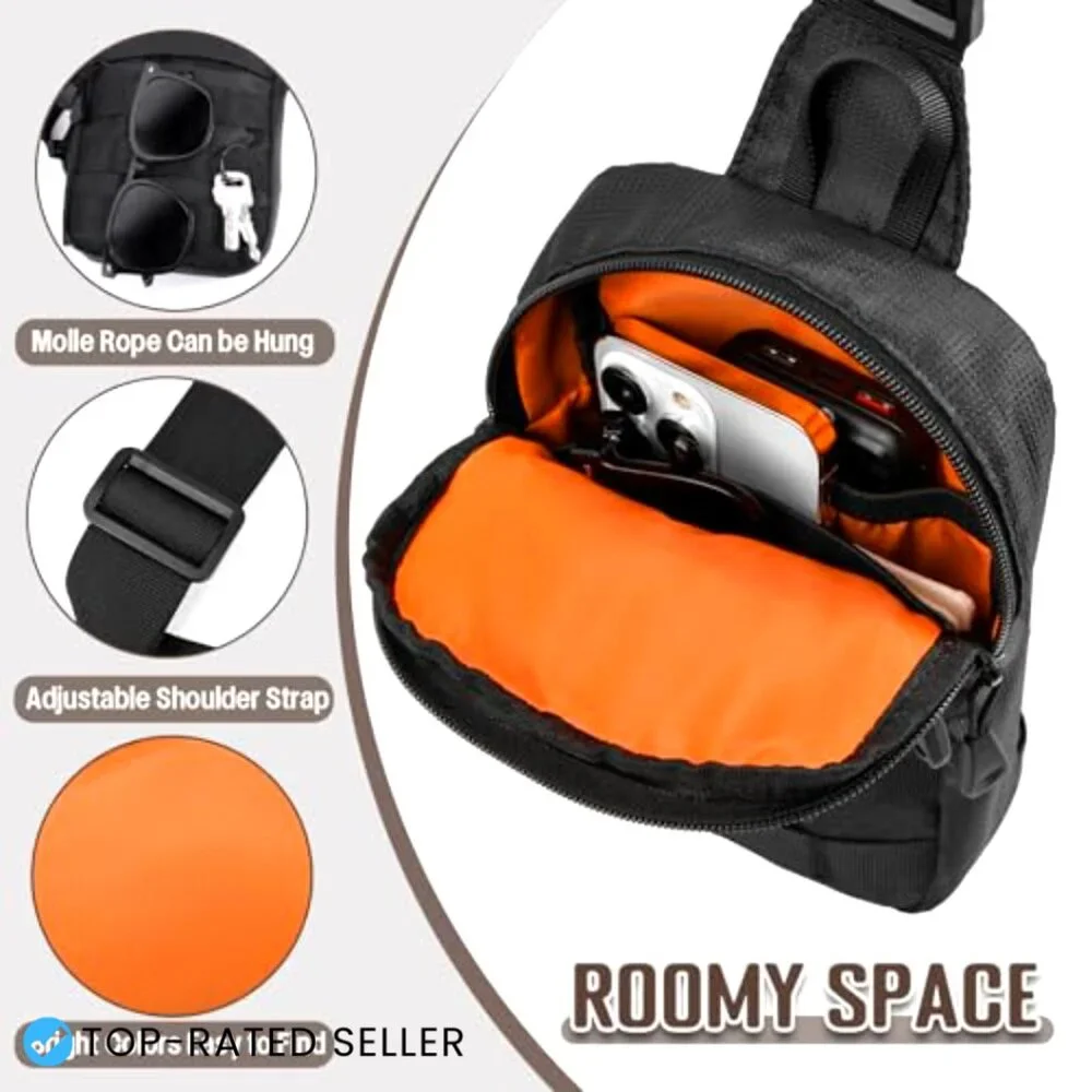 Tactical Mini Crossbody Sling Bag Waterproof Utility EDC Chest Bag for Travel